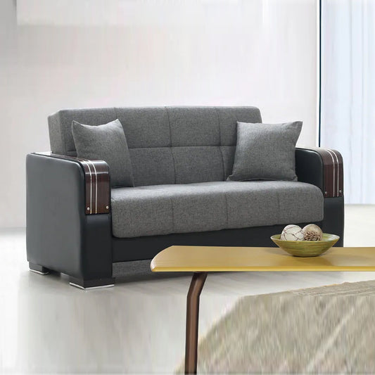 MALTA GREY 2 SEAT SOFA BED