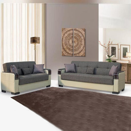 MALTA BROWN 3+2 SOFA BED