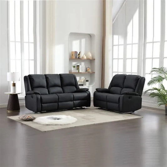 Pu Leather Corner Recliner Sofa ( Manual )